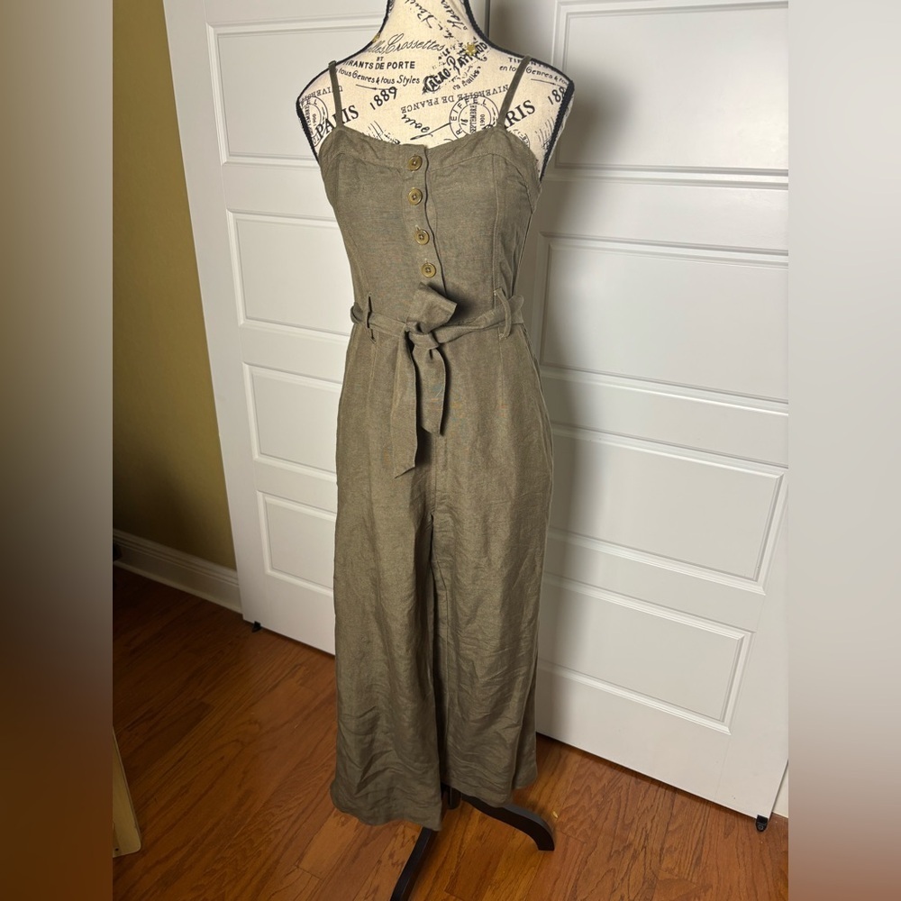 Rails Happer Jumpsuit Linen Blend In Olive Green - image 2